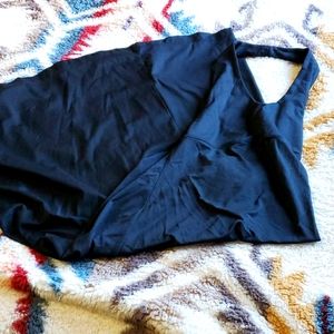 Single strap open back athletic swim cover dress